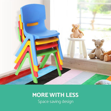 Keezi Kids Chairs Set Plastic Set of 4 Activity Study Chair 50KG.