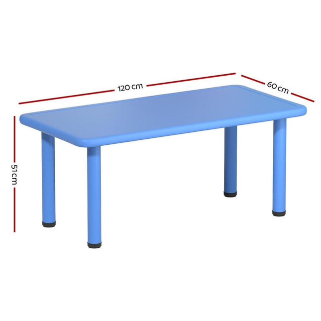 Keezi Kids Table Plastic Square Activity Study Desk 60X120CM.