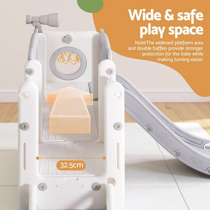 Keezi Kids Slide Swing Set Ball Hoop Rings Football Outdoor Toys.