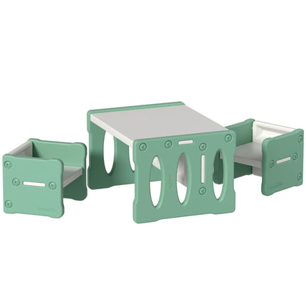 Keezi 3PCS Kids Table and Chairs Set HDPE.