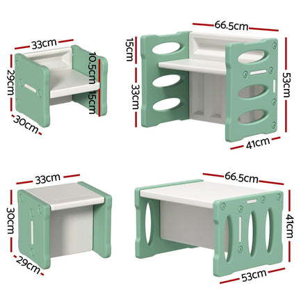 Keezi 3PCS Kids Table and Chairs Set HDPE.