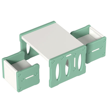 Keezi 3PCS Kids Table and Chairs Set HDPE.