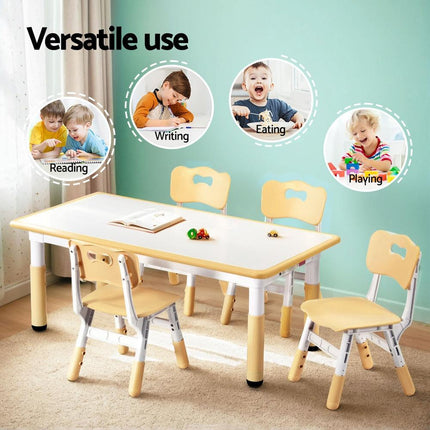 1 Keezi Kids Table and 4 Chairs Set Graffiti.