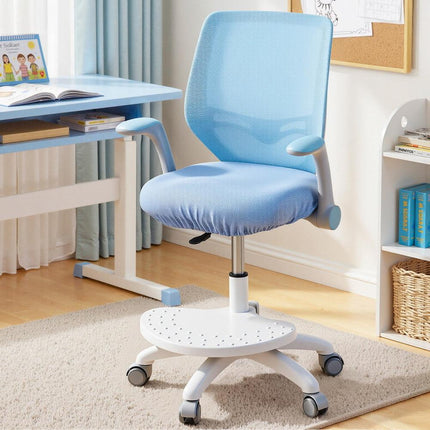 Keezi Kids Ergonomic Study Chair Adjustable w/ Wheels Footrest Blue.