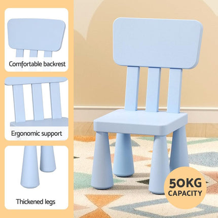 1 Keezi Kids Table and 2 Chairs Set Blue.