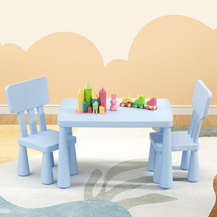 1 Keezi Kids Table and 2 Chairs Set Blue.