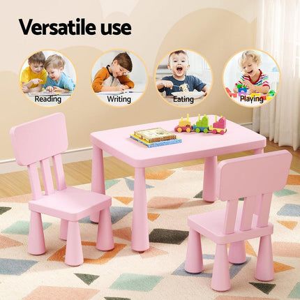 1 Keezi Kids Table and 2 Chairs Set Pink.