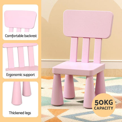 1 Keezi Kids Table and 2 Chairs Set Pink.