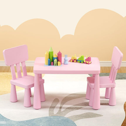 1 Keezi Kids Table and 2 Chairs Set Pink.