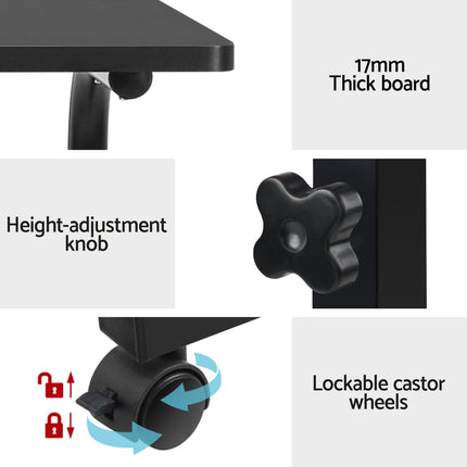 Artiss Laptop Desk Table Adjustable 60CM Black.
