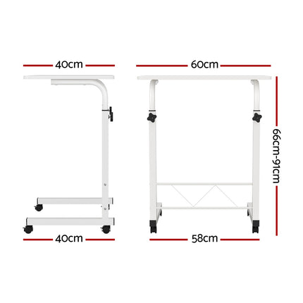 Artiss Laptop Desk Table Adjustable 60CM White.