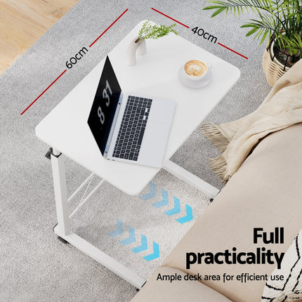 Artiss Laptop Desk Table Adjustable 60CM White.