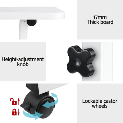 Artiss Laptop Desk Table Adjustable 60CM White.