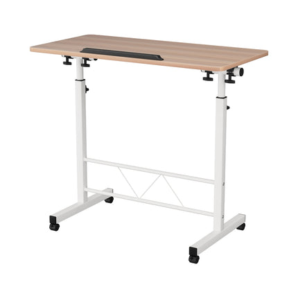 Artiss Laptop Desk Table Adjustable 80CM Light Wood.