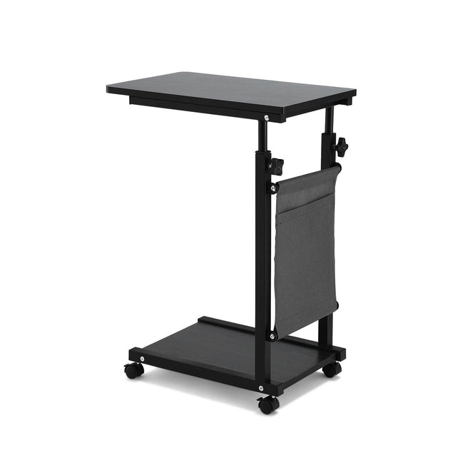Artiss Laptop Desk Height Adjustable Mobile Workstation Computer Desks 48CM Black.