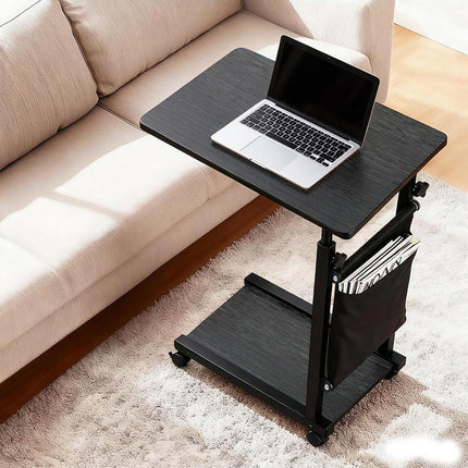 Artiss Laptop Desk Height Adjustable Mobile Workstation Computer Desks 48CM Black.
