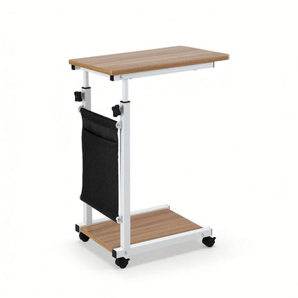 Artiss Laptop Desk Height Adjustable Mobile Workstation Computer Desks 48CM Oak.