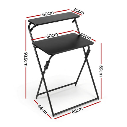Artiss Laptop Desk Foldable Study Desk Home Office Black.