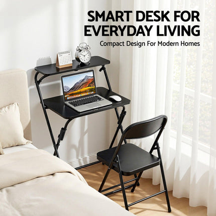 Artiss Laptop Desk Foldable Study Desk Home Office Black.