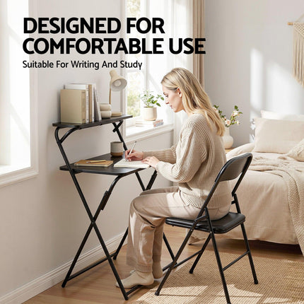 Artiss Laptop Desk Foldable Study Desk Home Office Black.