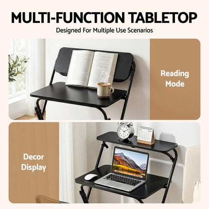 Artiss Laptop Desk Foldable Study Desk Home Office Black.