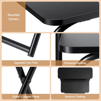 Artiss Laptop Desk Foldable Study Desk Home Office Black.