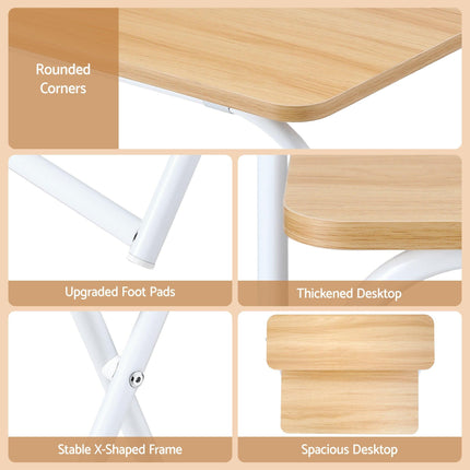 Artiss Laptop Desk Computer Foldable Study Desk Home Office Oak.