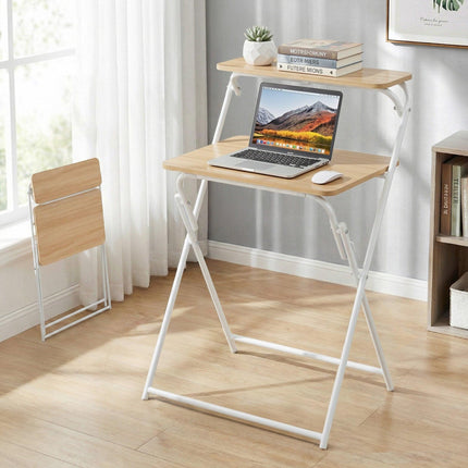 Artiss Laptop Desk Computer Foldable Study Desk Home Office Oak.