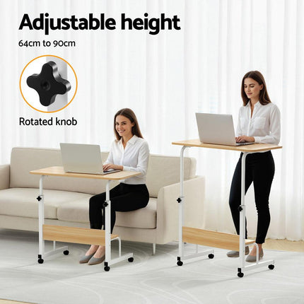 Artiss Laptop Desk Portable Sit Stand Desks Height Adjustable Workstation 80CM.
