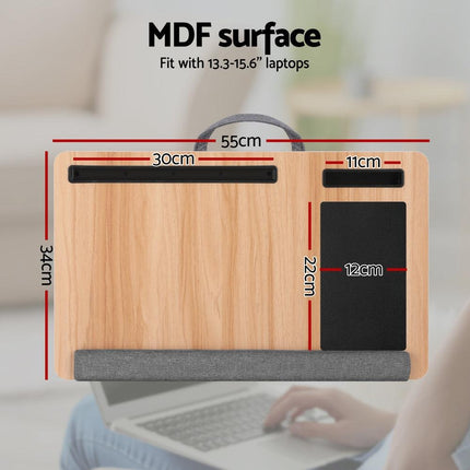 Artiss Lap Desk Laptop Desks Portable w/ Wrist-rest Phone Slot Mouse Pad 55CM.
