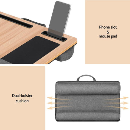 Artiss Lap Desk Laptop Desks Portable w/ Wrist-rest Phone Slot Mouse Pad 55CM.