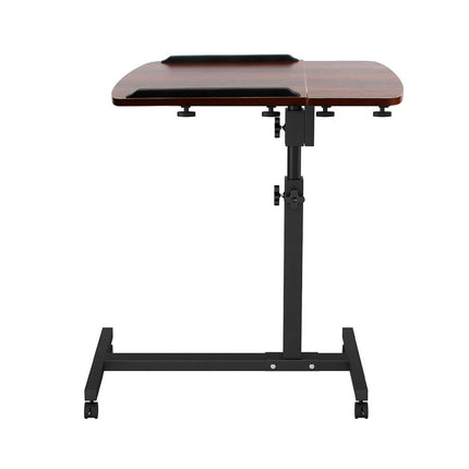 Artiss Laptop Desk Table Fan Cooling Walnut 60CM.