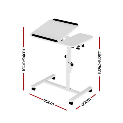 Artiss Laptop Desk Table Fan Cooling White 60CM.