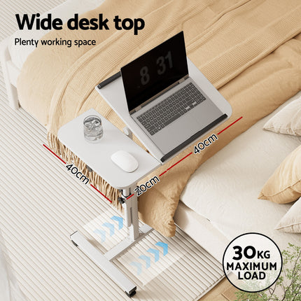Artiss Laptop Desk Table Fan Cooling White 60CM.