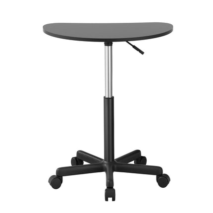 Artiss Laptop Desk Table Height Adjustable Wooden Bed Side Tables 80CM Black.
