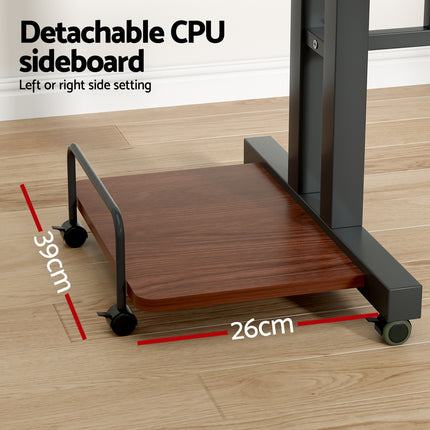 Artiss Laptop Desk Table Adjustable Dark Wood 80CM.