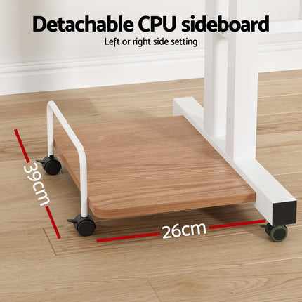 Artiss Laptop Desk Table Adjustable Light Wood 80CM.