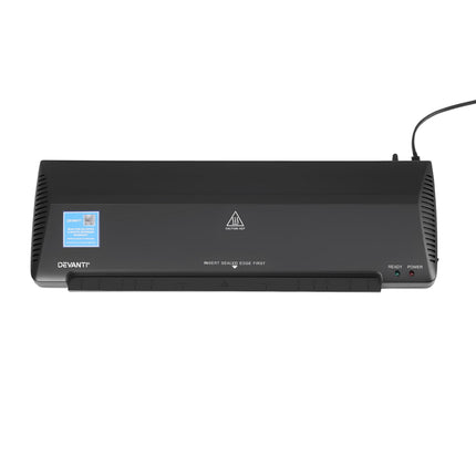 Devanti A3 Laminator Machine, Hot & Cold Thermal Fast Lamination Anti-Jam Laminator for Office School Home Document Photo Card Handmade A3 A4 A5 A6, Black.