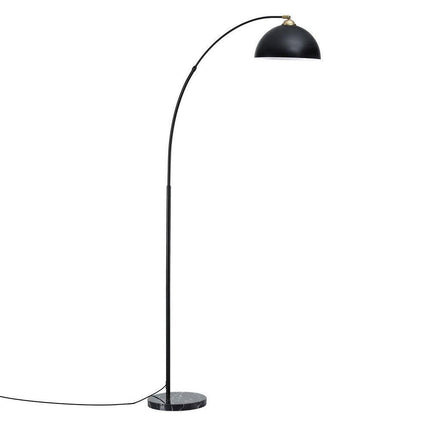 Artiss Modern Arched Floor Lamp Black Standing Heavy-Duty Marble Base for Living Room Bedroom.