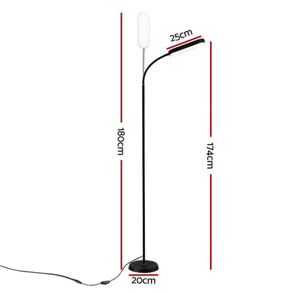 Artiss LED Floor Lamp with Remote Control & 4 Color Temperature Reading Living Room Bedroom Office.