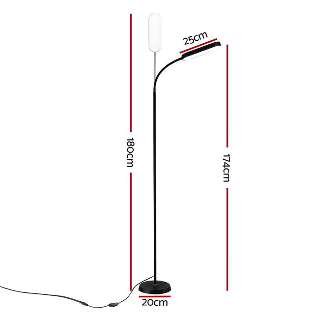 Artiss LED Floor Lamp with Remote Control & 4 Color Temperature Reading Living Room Bedroom Office.