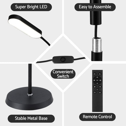 Artiss LED Floor Lamp with Remote Control & 4 Color Temperature Reading Living Room Bedroom Office.