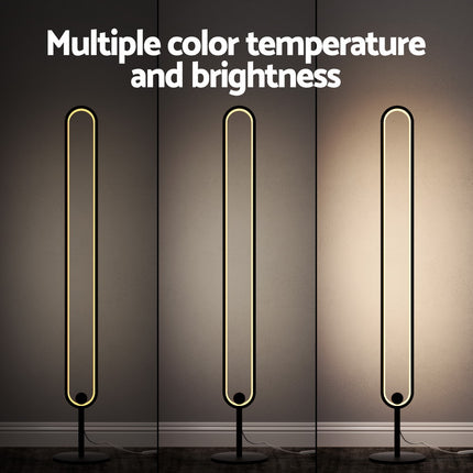 Artiss RGB LED Floor Lamp Remote Control Corner Light Stand Gaming Room 118CM.