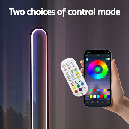 Artiss RGB LED Floor Lamp Remote Control Corner Light Stand Gaming Room 118CM.