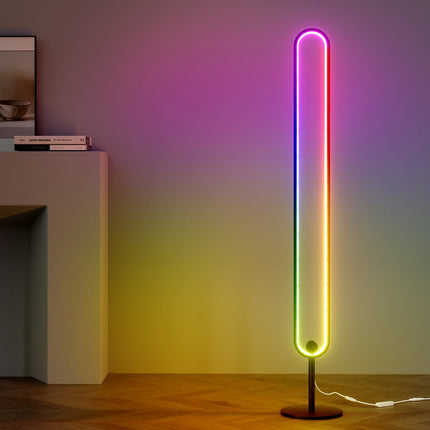 Artiss RGB LED Floor Lamp Remote Control Corner Light Stand Gaming Room 118CM.