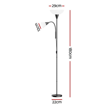 Artiss Floor Lamp Mother and Child Modern Home Living Room Office Reading Black.