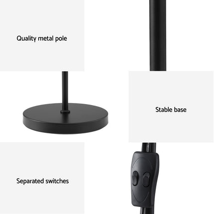 Artiss Floor Lamp Mother and Child Modern Home Living Room Office Reading Black.