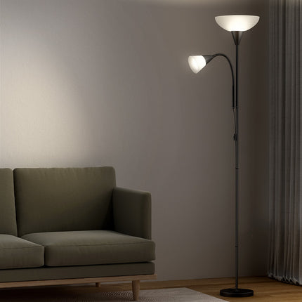 Artiss Floor Lamp Mother and Child Modern Home Living Room Office Reading Black.