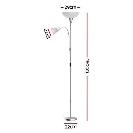Artiss Floor Lamp Mother and Child Modern Home Living Room Office Reading Silver.