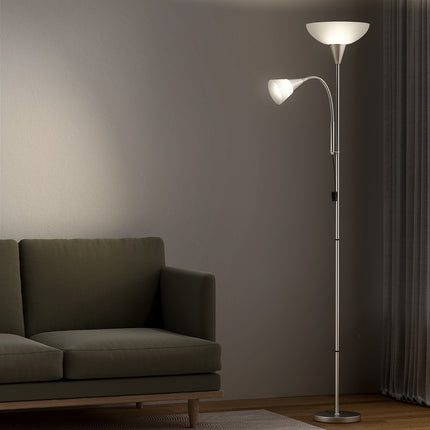 Artiss Floor Lamp Mother and Child Modern Home Living Room Office Reading Silver.